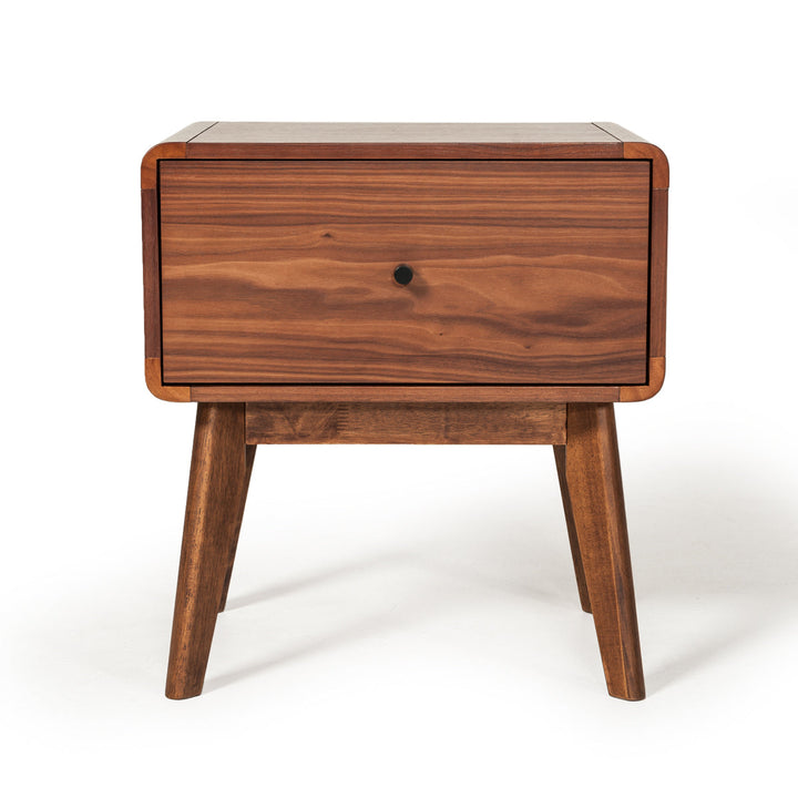 Modrest Marshall Mid Century Modern Walnut Nightstand - MONAVILLA