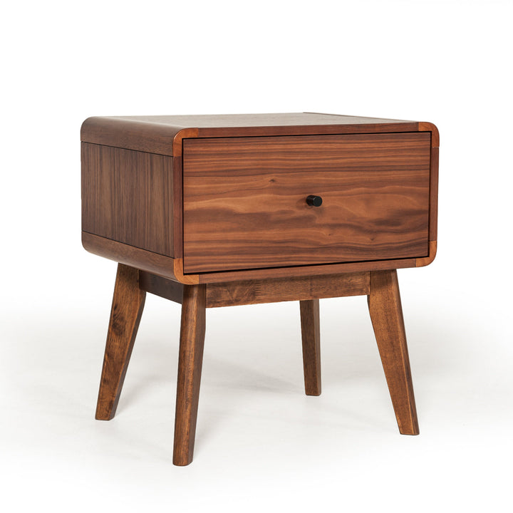 Modrest Marshall Mid Century Modern Walnut Nightstand - MONAVILLA