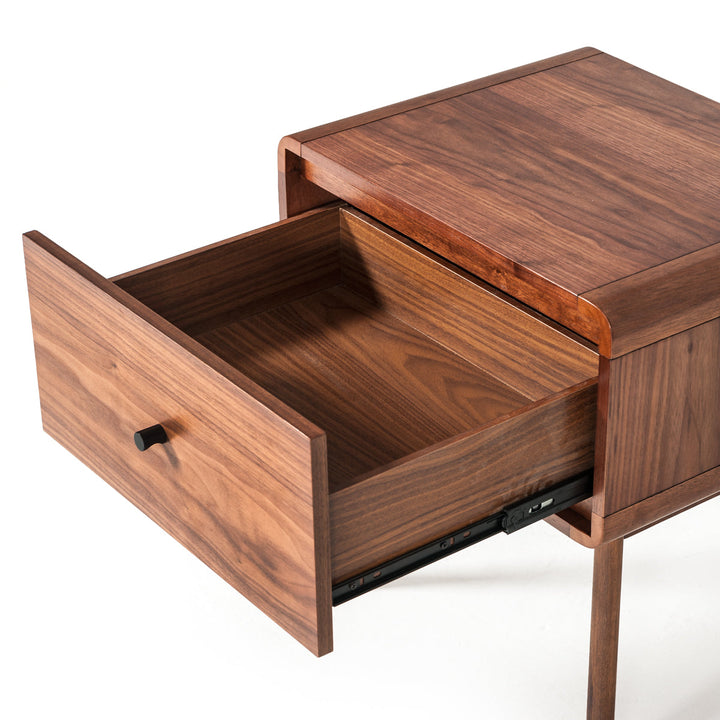 Modrest Marshall Mid Century Modern Walnut Nightstand - MONAVILLA