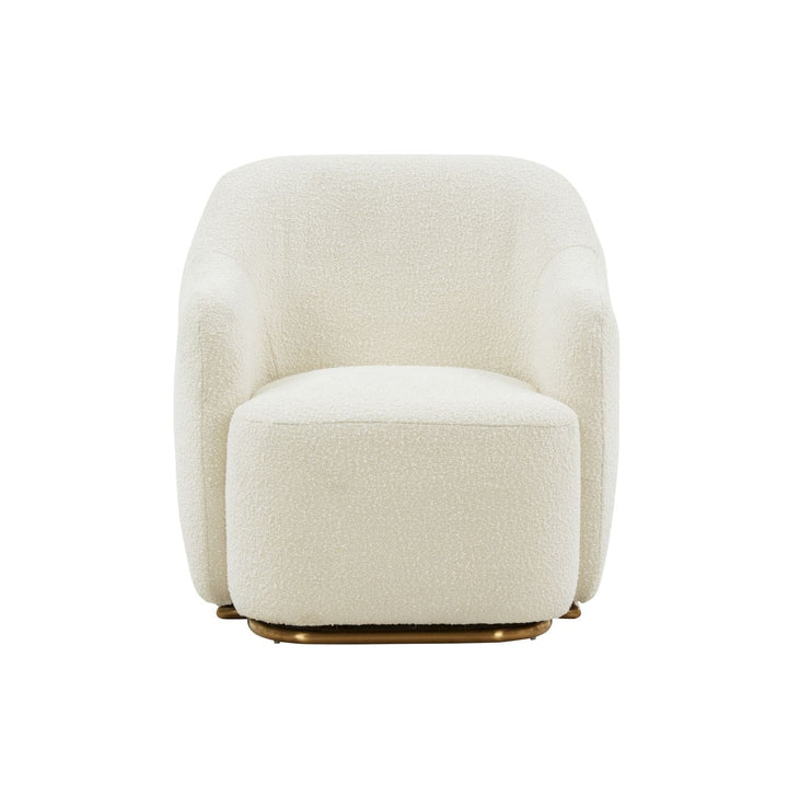 Modrest Masha Modern Off White Sherpa Accent Chair - MONAVILLA