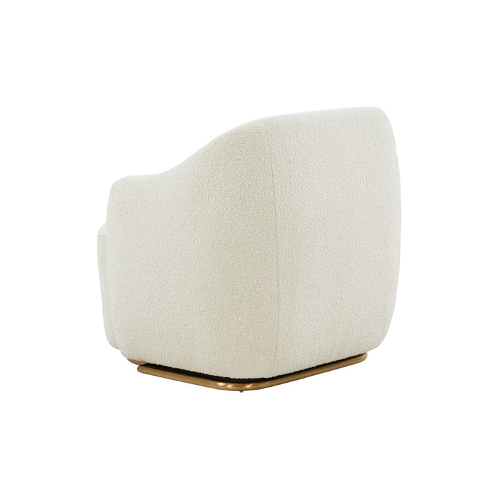 Modrest Masha Modern Off White Sherpa Accent Chair - MONAVILLA