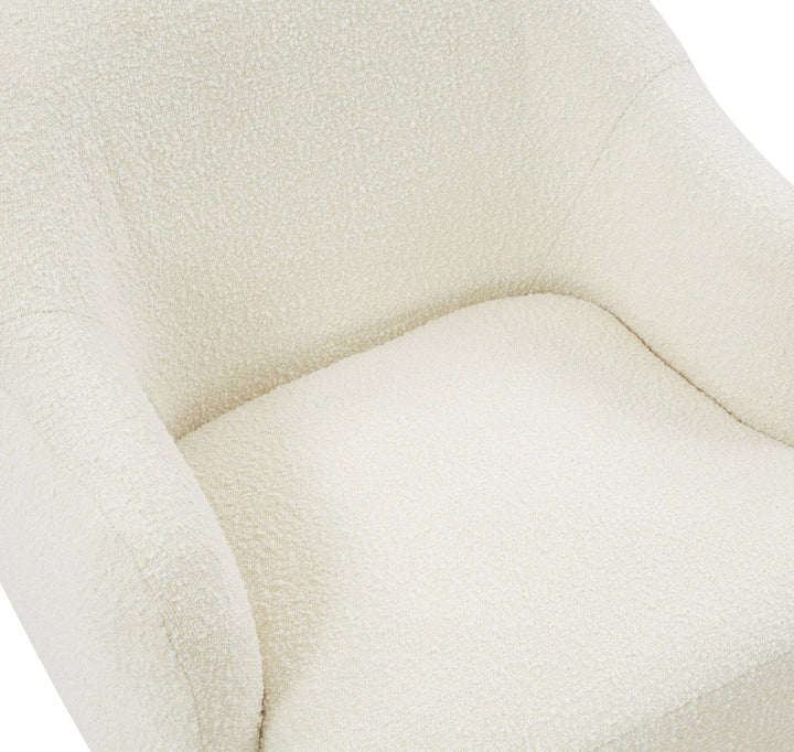 Modrest Masha Modern Off White Sherpa Accent Chair - MONAVILLA