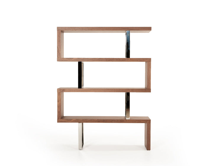 Modrest Maze Modern Walnut Bookcase - MONAVILLA