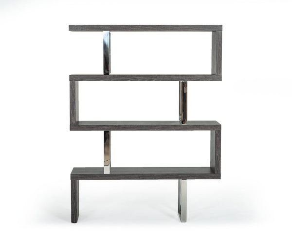 Modrest Maze Modern Grey Elm Bookcase - MONAVILLA