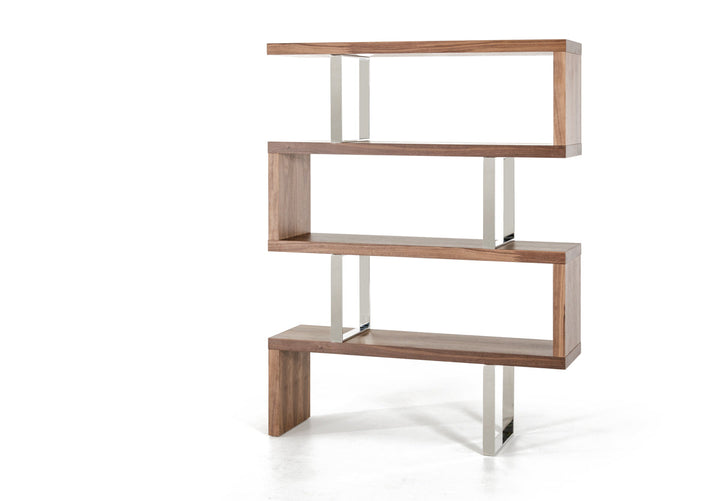 Modrest Maze Modern Walnut Bookcase - MONAVILLA