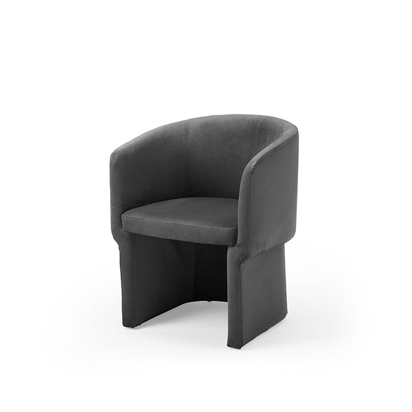 Modrest Vassar Modern Grey Velvet Dining Chair - MONAVILLA