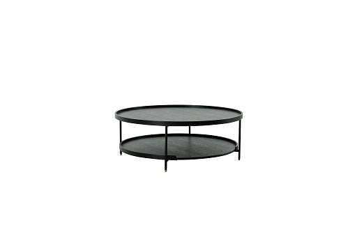 Modrest Mitchell Black Iron Round Coffee Table - MONAVILLA