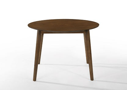 Modrest Castiano Modern Walnut Round Dining Table - MONAVILLA