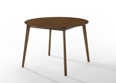 Modrest Castiano Modern Walnut Round Dining Table - MONAVILLA