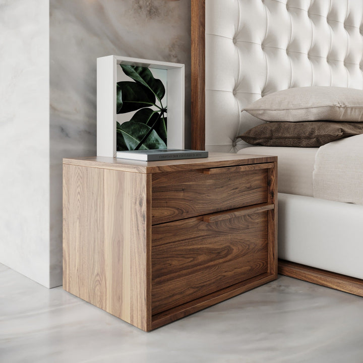 Modrest Amberlie Modern Walnut Nightstand - MONAVILLA