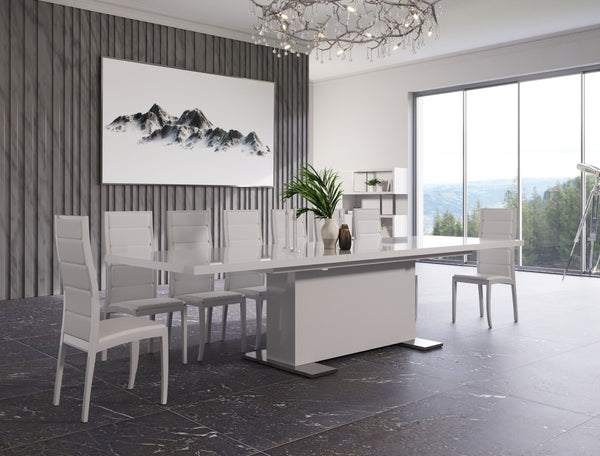 Modrest Bono "T" Modern White Dining Table - MONAVILLA