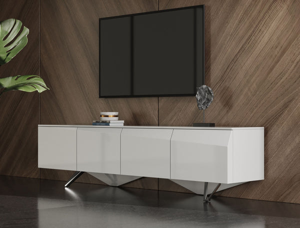 Modrest Columbia Modern White TV Stand - MONAVILLA