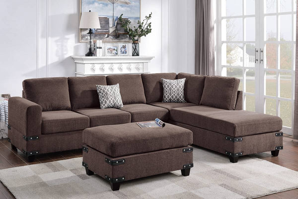 Poundex 3 Piece Sectional Set Model F8806 - MONAVILLA