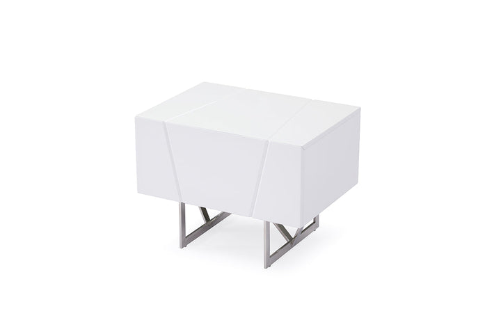 Modrest Chrysler Modern White Nightstand - MONAVILLA