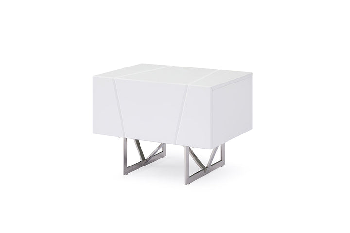 Modrest Chrysler Modern White Nightstand - MONAVILLA