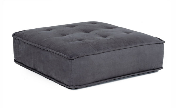 Divani Casa Nolden Waterproof Dark Grey Fabric Ottoman - MONAVILLA