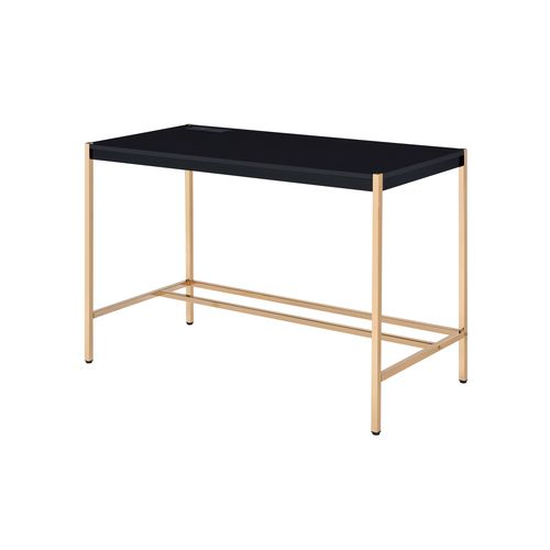 ACME Midriaks Black & Gold Finish Writing Desk Model OF00021 - MONAVILLA