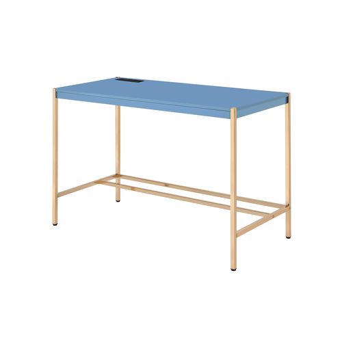 ACME Midriaks Navy Blue & Gold Finish Writing Desk Model OF00022 - MONAVILLA