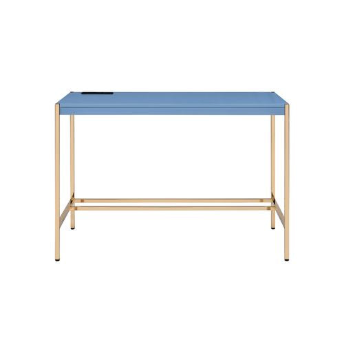 ACME Midriaks Navy Blue & Gold Finish Writing Desk Model OF00022 - MONAVILLA