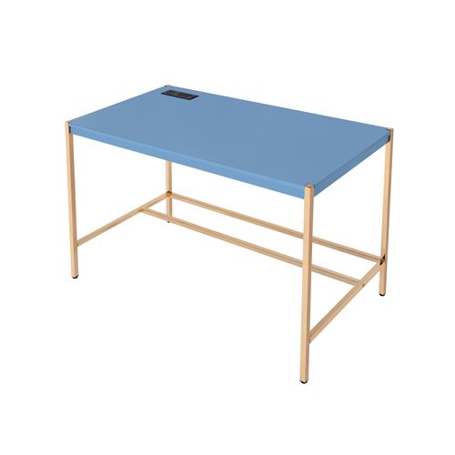 ACME Midriaks Navy Blue & Gold Finish Writing Desk Model OF00022 - MONAVILLA