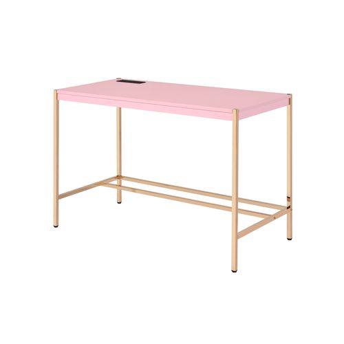 ACME Midriaks Pink & Gold Finish Writing Desk Model OF00024 - MONAVILLA