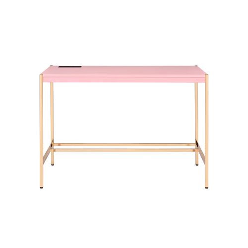 ACME Midriaks Pink & Gold Finish Writing Desk Model OF00024 - MONAVILLA