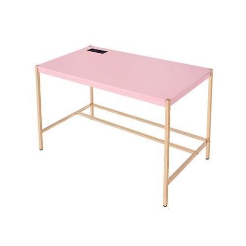 ACME Midriaks Pink & Gold Finish Writing Desk Model OF00024 - MONAVILLA