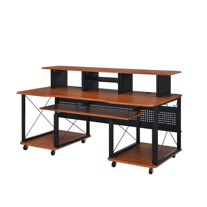 ACME Megara Cherry & Black Finish Music Desk Model OF00988 - MONAVILLA