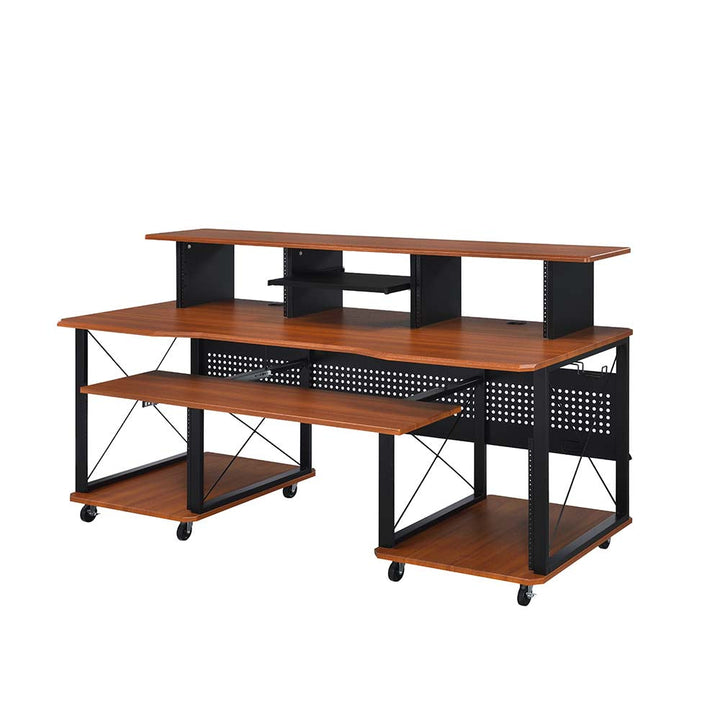 ACME Megara Cherry & Black Finish Music Desk Model OF00988 - MONAVILLA