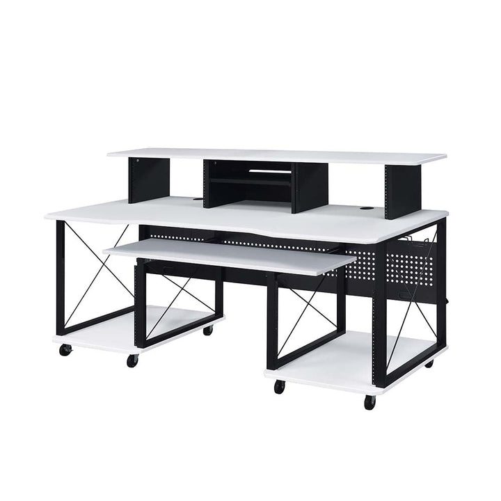 ACME Megara White & Black Finish Music Desk Model OF00995 - MONAVILLA