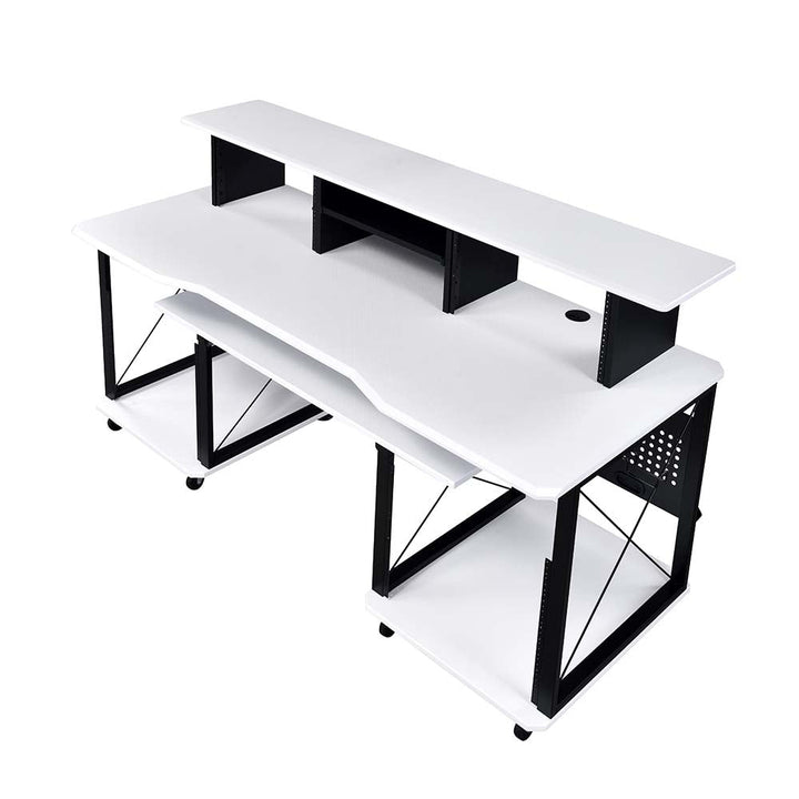 ACME Megara White & Black Finish Music Desk Model OF00995 - MONAVILLA