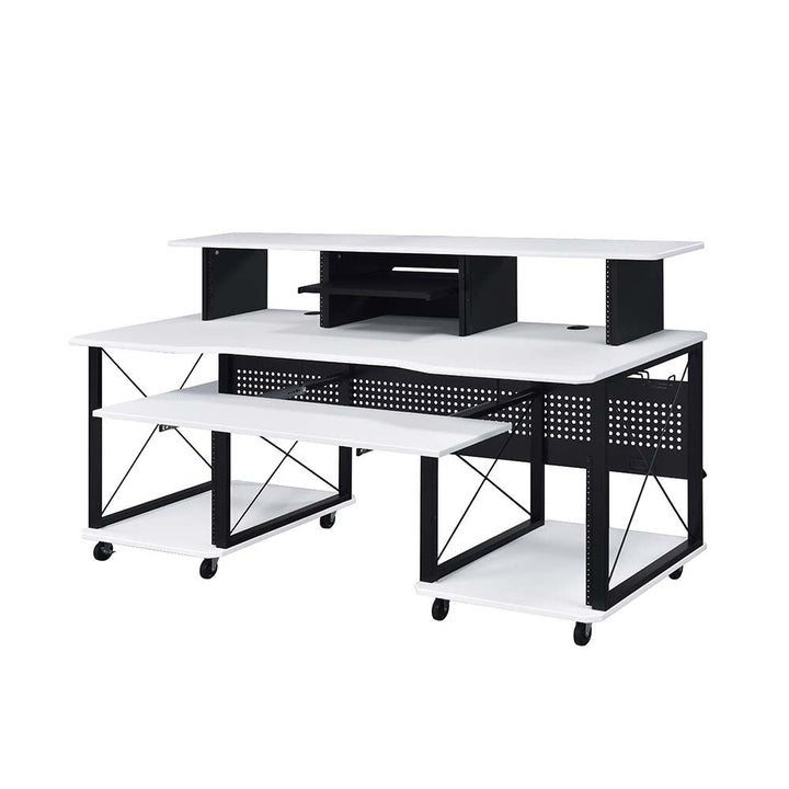 ACME Megara White & Black Finish Music Desk Model OF00995 - MONAVILLA