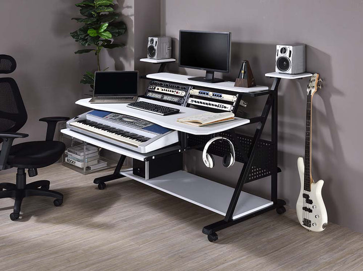 ACME Willow White & Black Finish Music Desk Model OF00996 - MONAVILLA