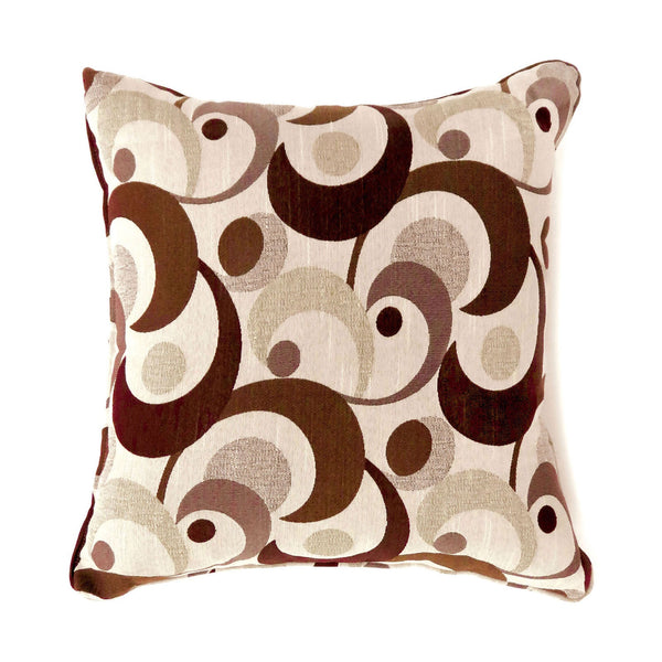 Furniture Of America Swoosh Brown Contemporary 22" X 22" Pillow, Brown (2 In Box) Model PL6002BR-L-2PK - MONAVILLA