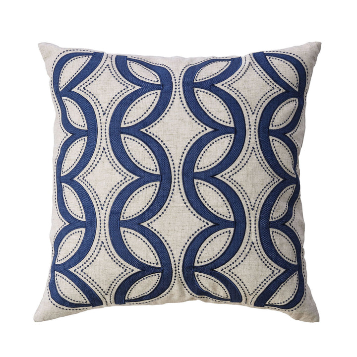 Furniture Of America Teri Beige/Indigo Contemporary 20" X 20" Pillow, Natural & Indigo (2 In Box) Model PL8011-2PK - MONAVILLA