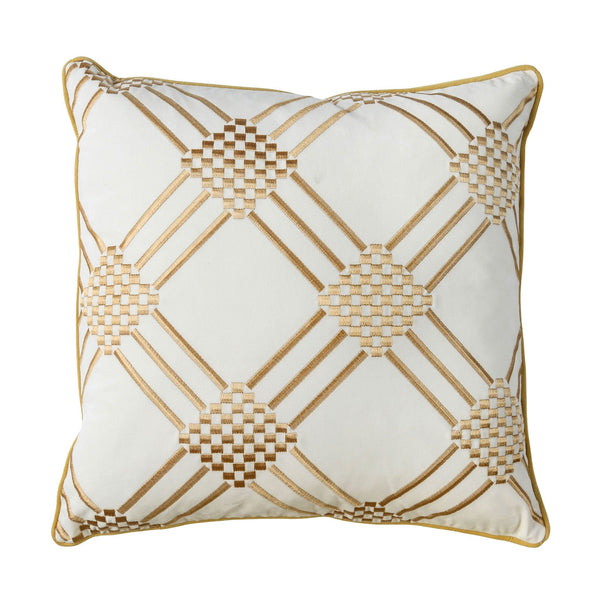 Furniture Of America Pam Ivory/Yellow Contemporary 20" X 20" Pillow, Ivory & Yellow (2 In Box) Model PL8039-2PK - MONAVILLA