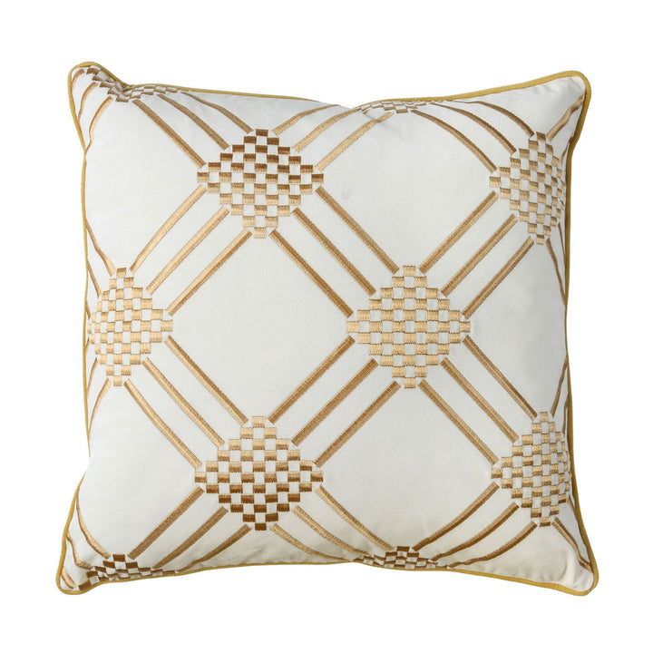 Furniture Of America Pam Ivory/Yellow Contemporary 20" X 20" Pillow, Ivory & Yellow (2 In Box) Model PL8039-2PK - MONAVILLA