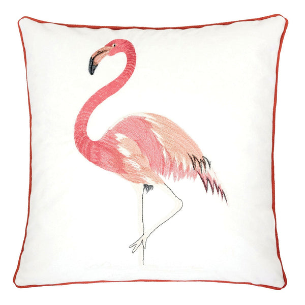 Furniture Of America Lina Ivory/Pink Transitional 20" X 20" Pillow, Single Flamingo (2 In Box) Model PL8045-2PK - MONAVILLA