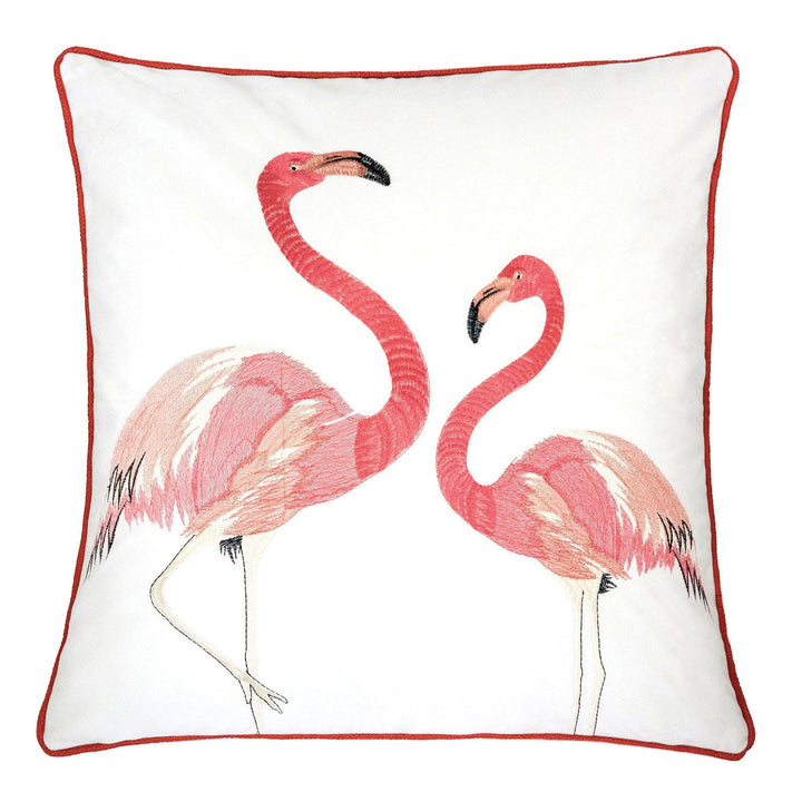 Furniture Of America Lina Ivory/Pink Transitional 20" X 20" Pillow, Pair Flamingo (2 In Box) Model PL8046-2PK - MONAVILLA