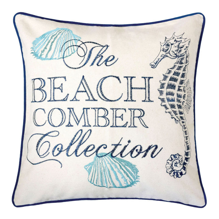 Furniture Of America Katia Beige/Blue Novelty 20" X 20" Pillow, Beach (2 In Box) Model PL8071-2PK - MONAVILLA