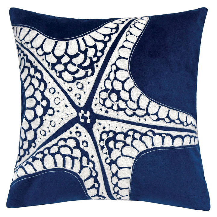 Furniture Of America Jude White/Blue Novelty 20" X 20" Pillow, Indigo (2 In Box) Model PL8083-2PK - MONAVILLA