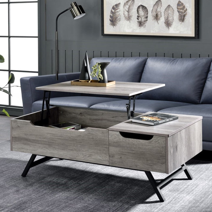 ACME Throm Gray Oak Finish Coffee Table Model LV00832 - MONAVILLA