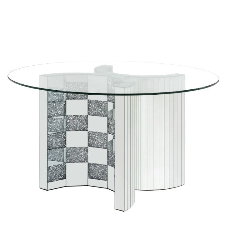 ACME Noralie Mirrored & Faux Diamonds Dining Table Model DN00718 - MONAVILLA