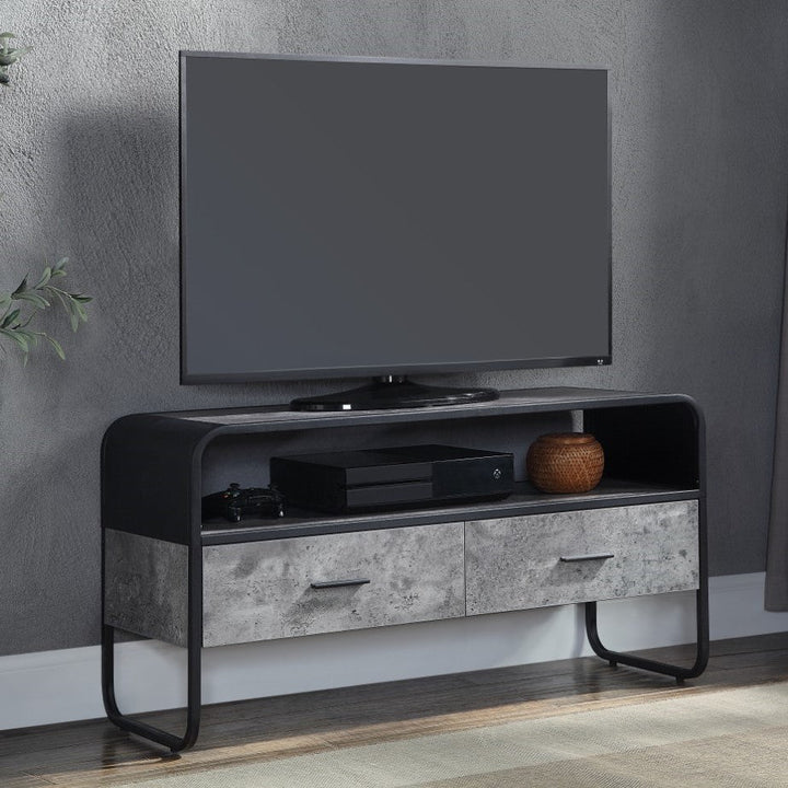 ACME Raziela Concrete Gray & Black Finish TV Stand Model LV01143 - MONAVILLA