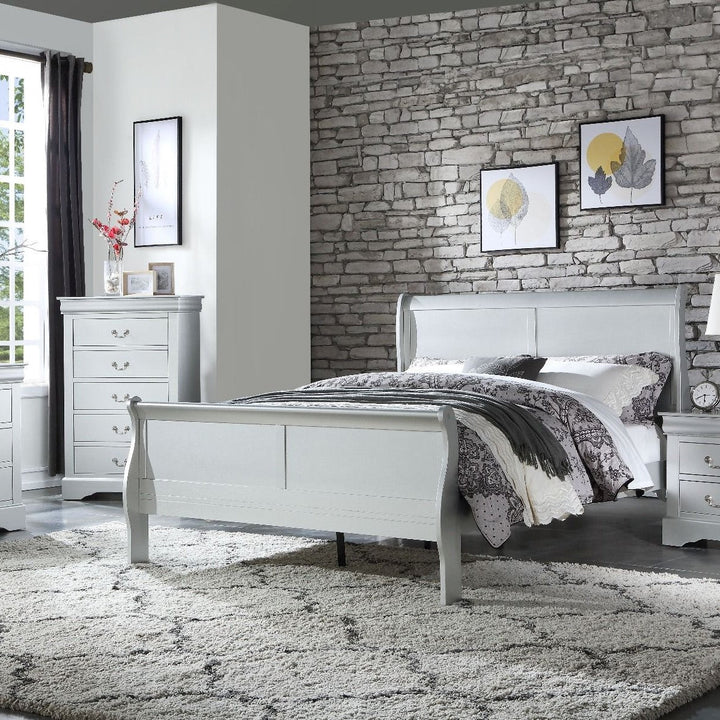 ACME Louis Philippe Platinum Full Bed Model 26745F - MONAVILLA