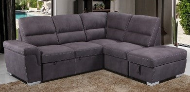 ACME Acoose Gray Fabric Sectional Sofa Model LV01023 - MONAVILLA