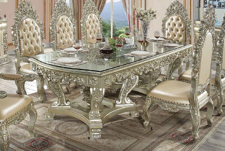 ACME Sorina Antique Gold Finish Dining Table Model DN01208 - MONAVILLA