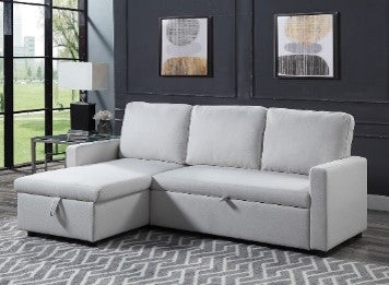 ACME Hiltons Beige Fabric Sectional Sofa Model LV00971 - MONAVILLA