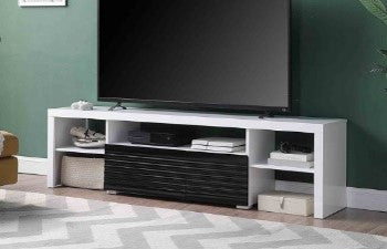 ACME Buck II White & Black High Gloss Finish TV Stand Model LV00998 - MONAVILLA