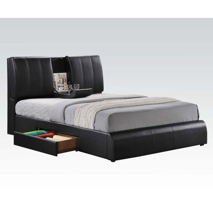 ACME Kofi Black PU Queen Bed Model 21270Q - MONAVILLA